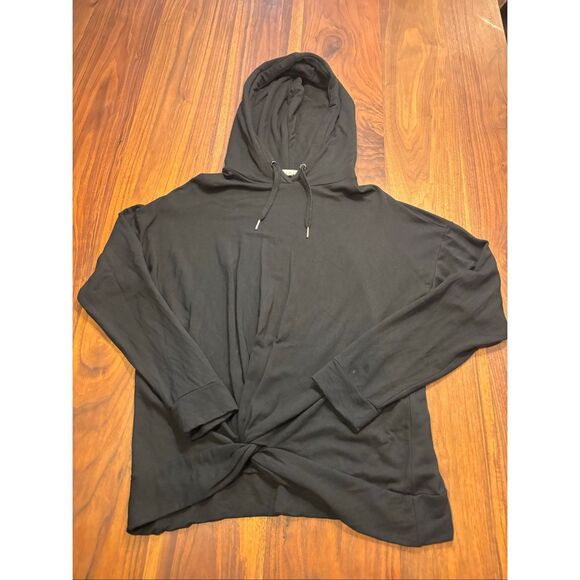 Threads 4 Thought Women's Black Twist Front Pullover Hoodie Medium - Picture 1 of 7